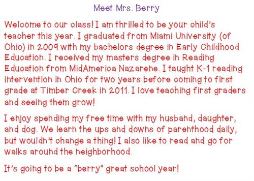 Meet Mrs. Berry 